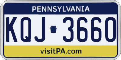 PA license plate KQJ3660