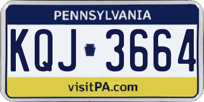 PA license plate KQJ3664