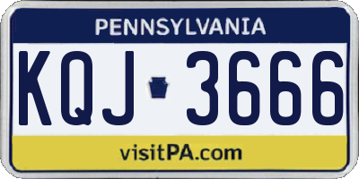 PA license plate KQJ3666