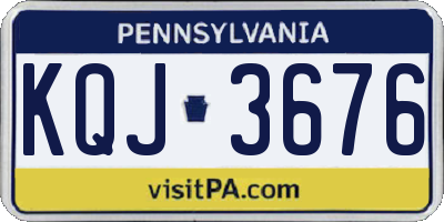 PA license plate KQJ3676