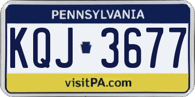 PA license plate KQJ3677