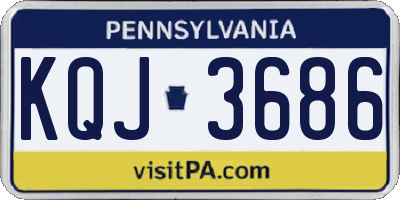 PA license plate KQJ3686