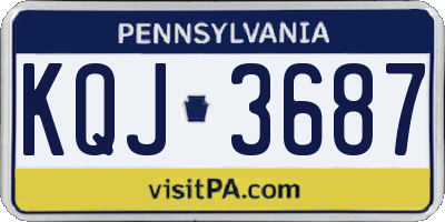 PA license plate KQJ3687