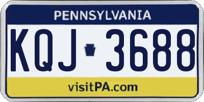 PA license plate KQJ3688