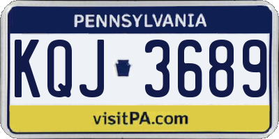 PA license plate KQJ3689