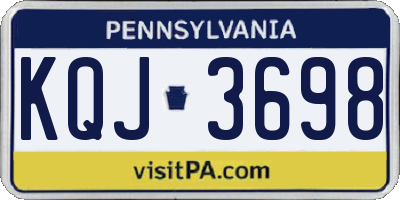 PA license plate KQJ3698