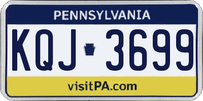 PA license plate KQJ3699