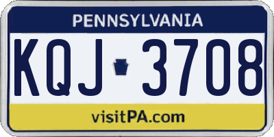 PA license plate KQJ3708