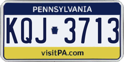 PA license plate KQJ3713