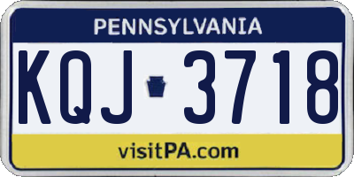 PA license plate KQJ3718