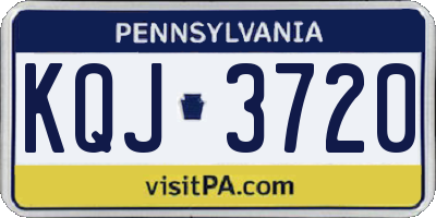 PA license plate KQJ3720