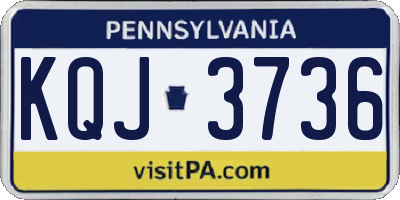 PA license plate KQJ3736