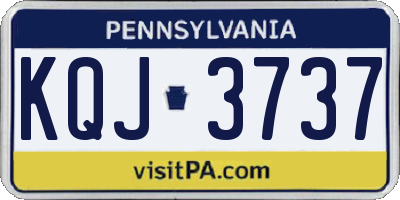 PA license plate KQJ3737