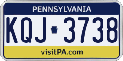 PA license plate KQJ3738