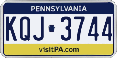 PA license plate KQJ3744