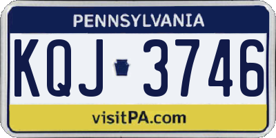 PA license plate KQJ3746
