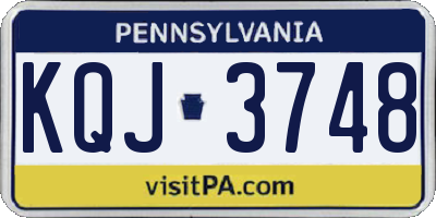 PA license plate KQJ3748