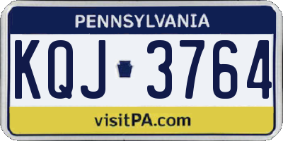 PA license plate KQJ3764