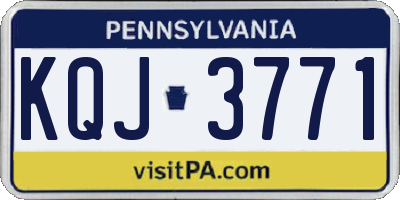 PA license plate KQJ3771