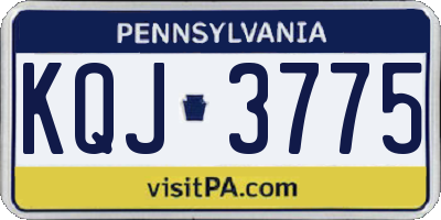 PA license plate KQJ3775