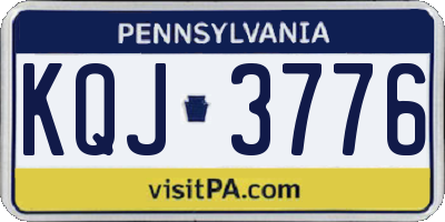 PA license plate KQJ3776