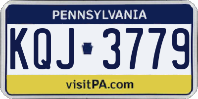 PA license plate KQJ3779