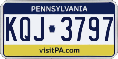 PA license plate KQJ3797