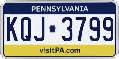 PA license plate KQJ3799