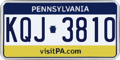 PA license plate KQJ3810