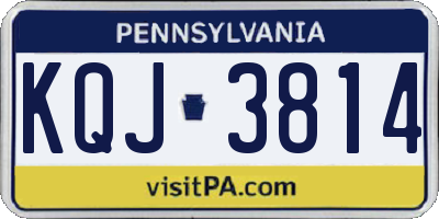 PA license plate KQJ3814