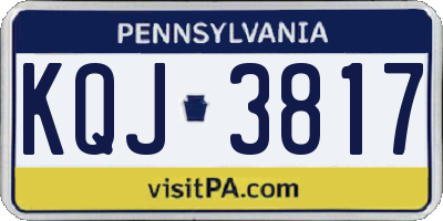 PA license plate KQJ3817