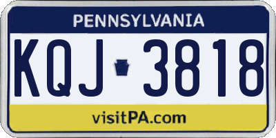 PA license plate KQJ3818