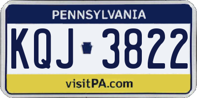 PA license plate KQJ3822
