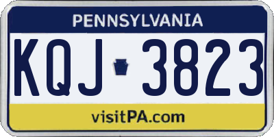 PA license plate KQJ3823
