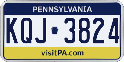 PA license plate KQJ3824