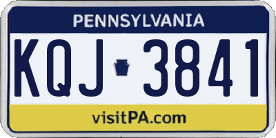 PA license plate KQJ3841