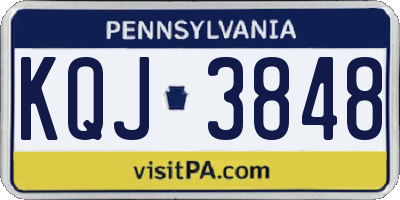 PA license plate KQJ3848