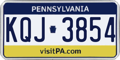 PA license plate KQJ3854