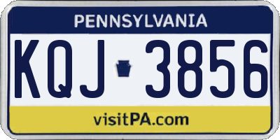 PA license plate KQJ3856