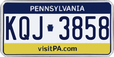 PA license plate KQJ3858