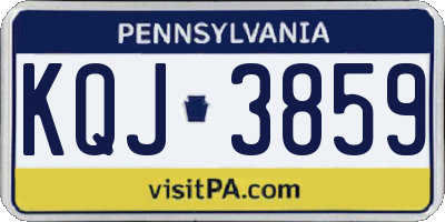 PA license plate KQJ3859