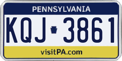 PA license plate KQJ3861