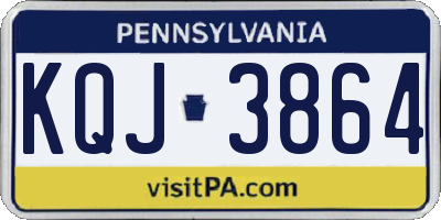 PA license plate KQJ3864