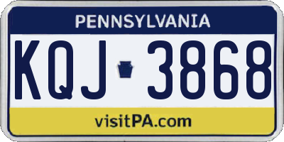 PA license plate KQJ3868