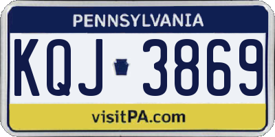 PA license plate KQJ3869