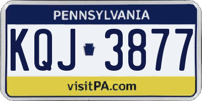 PA license plate KQJ3877