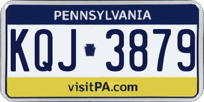 PA license plate KQJ3879