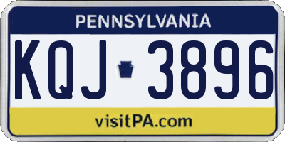 PA license plate KQJ3896
