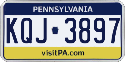 PA license plate KQJ3897