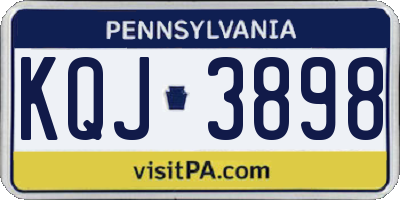 PA license plate KQJ3898